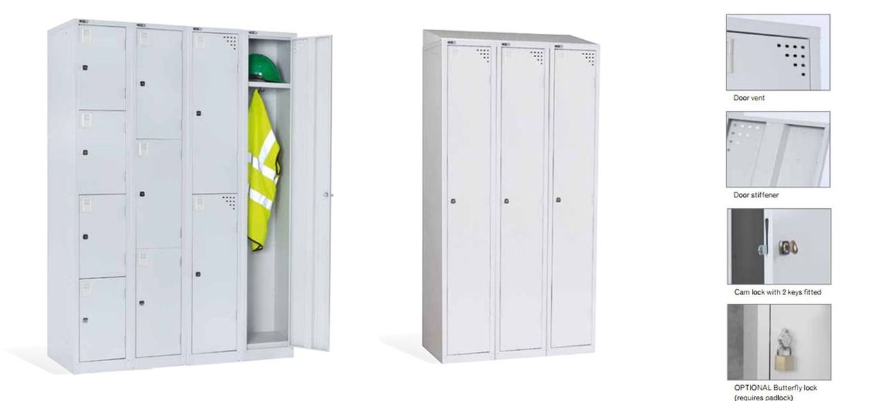 Go Lockers are available with a choice of 1, 2, 4 and 6 doors and come
