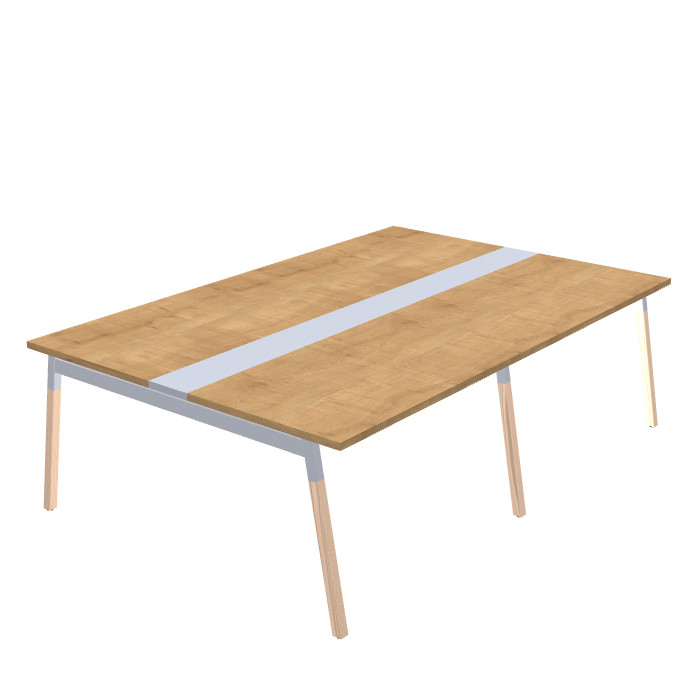 Conference table with wooden legs
